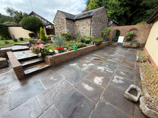 cleaned and flow point grouted